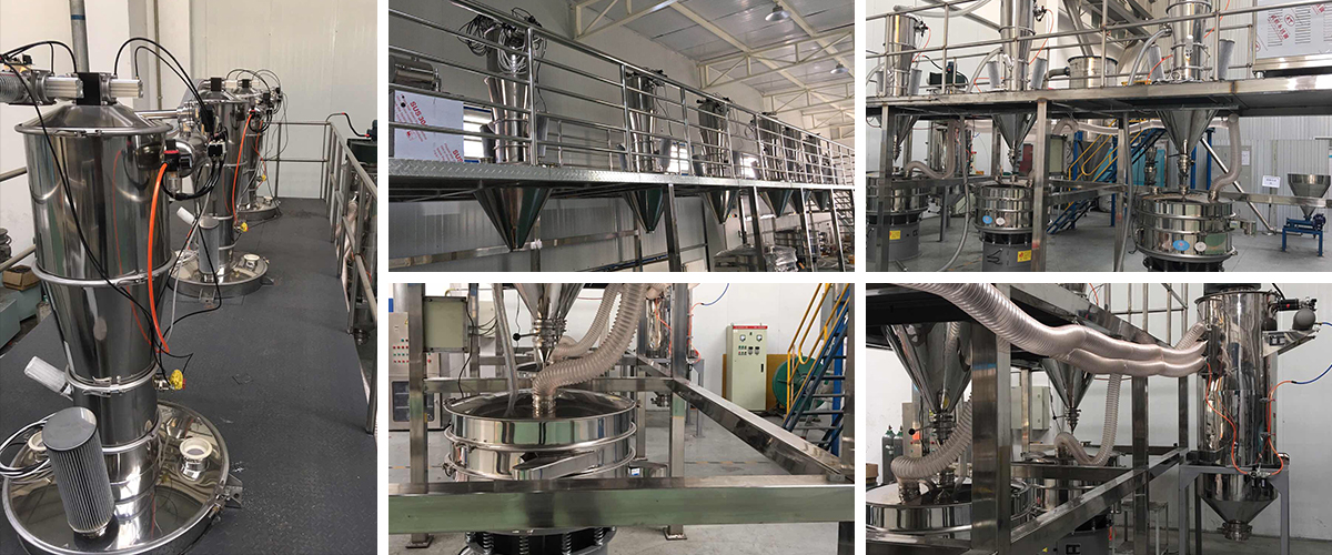 金屬粉末輸送篩分系統(tǒng)現(xiàn)場(chǎng)